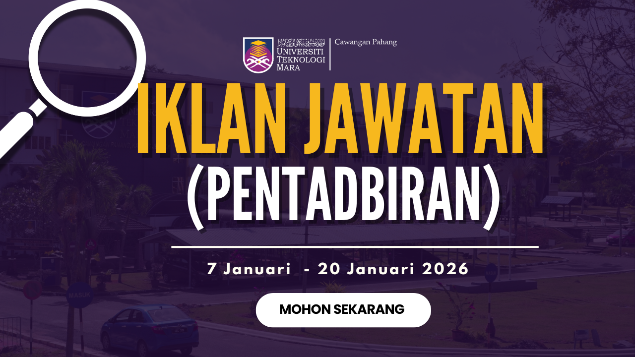 Iklan Jawatan Kosong (Pentadbiran) : Pegawai Sains